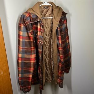 Flannel sweatshirt